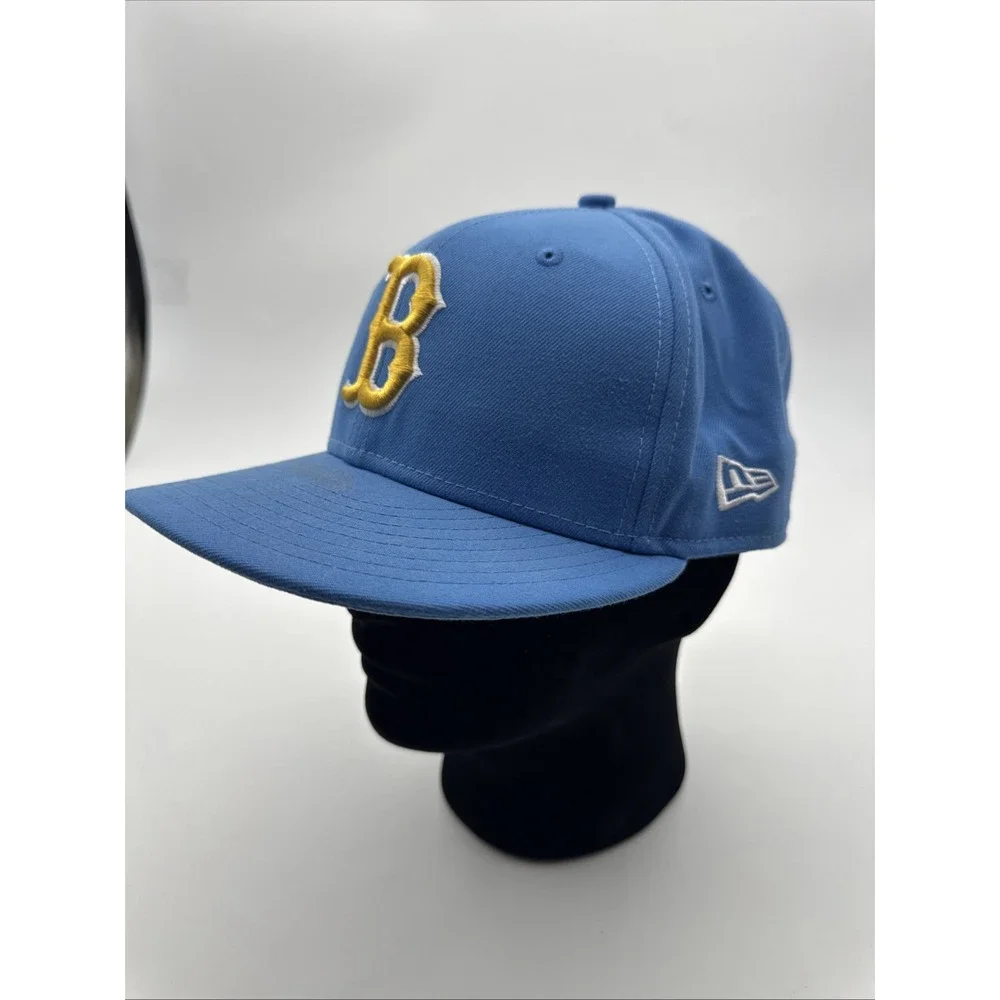 New Era Red Sox City Connect Hat Mens 7 1/4 Blue Yellow Good MLB UCLA 59FIFTY